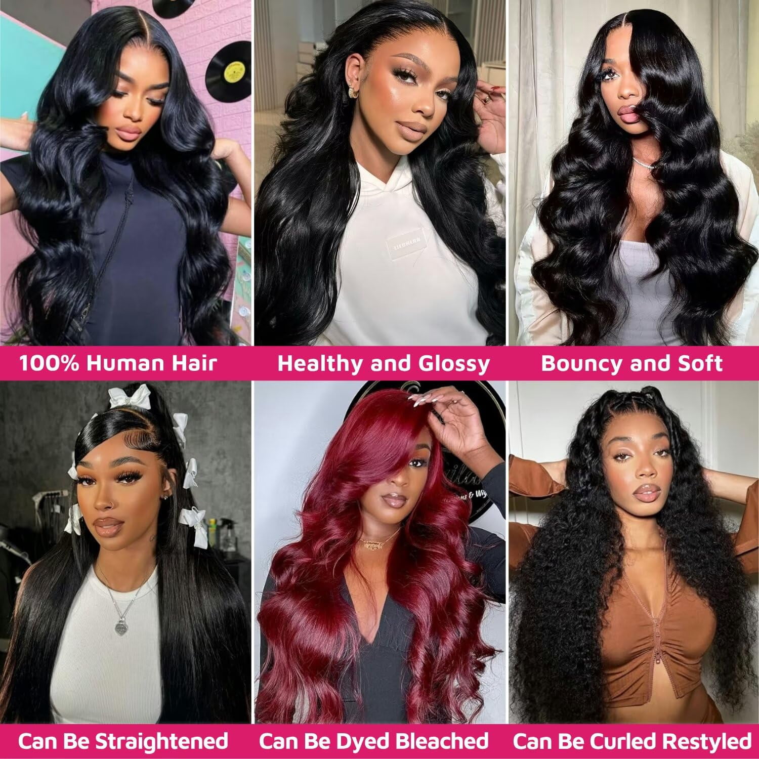 12A Human Hair Bundles 12 14 16 18 Inch Body Wave Bundles Human Hair 100% Unprocessed Brazilian Virgin Weave Bundles 4 Bundles Real Natural Black Wavy Human Hair Extensions 1B Bundles for Women