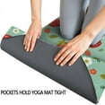 thumbnail image 3 of Strawberry Plants Fruit Flower Leaf Green Pattern Hot Yoga Mat Towel Non Slip for Hot Yoga - Quick-Drying Yoga Mat Cover with 4 Corner Pockets with Travel Bag - Hot Yoga Towel Non Slip 70"x26", 3 of 6