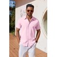 thumbnail image 4 of COOFANDY Mens Short Sleeve Casual Button Down Shirts Summer Lightweight Shirt Business Casual Dress Shirt, 4 of 6