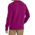 thumbnail image 4 of Men V Neck Dress Sweater Knit Long Sleeve Casual Slim Fit Pullover Sweater Dark Purple 2XL, 4 of 4