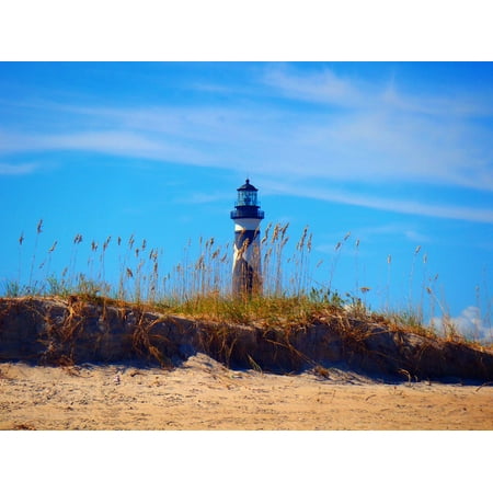 Beach House 4 Framed - Framed Art for Your Wall Lighthouse Beach Island Outter Banks Light House 10x13 Frame
