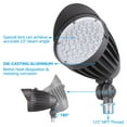 thumbnail image 4 of 3CCT Commercial LED Bullet Flood Lights, 20W/30W/40W, 4880LM, Dusk to Dawn, 22° Beam Angle, Knuckle Mount, Weatherproof, 100-277V, ETL Listed, 4 of 8