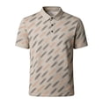 DeHolifer Men's Shirts Plus Size Strip Printed Lapel Collar Button ...