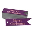 thumbnail image 1 of Inkdotpot Pack Of 100 Merry Christmas Favor Paper Tags Craft Real Rose Gold Foil Hang Tags, 1 of 1