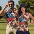 thumbnail image 2 of Aplkyhs 250th Anniversary Matching Golf Shirts for Couple Quarter Zip Golf Tennis Tank Top Quick Dry Athletic Sleeveless Shirts Racerback Design Machine Washable Lapel Design, 2 of 6