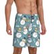 thumbnail image 2 of Fotbe Snowflake Scarf Snowman Pantalones Cortos de Pijama para Hombre, Ropa de Dormir, Pantalones de Pijama Cortos para Hombre-XX-Large, 2 of 6