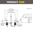 thumbnail image 6 of Wowow Widespread Double Handle High-Arc Bathroom Faucet with Pop-Up Drain in Brushed Nickel, 6 of 7