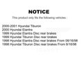 thumbnail image 2 of CMX Front Rear Disc Brake Rotors Kit for Car Hyundai Tiburon Elantra K8-101301, 2 of 8