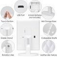 thumbnail image 4 of TEMOGU-Makeup Mirror Vanity Mirror with Lights 1X 2X 3X 10X Magnification, Lighted Makeup Mirror, Touch Control, Tri-Fold Portable LED Makeup Vanity, Two Power Supply Modes, White, 4 of 4