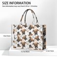 thumbnail image 3 of Large Capacity Tote Bag,Cute Doberman and Dog Footprint Handbag Fashion Luxury Tote Bag,15.7"x13"x 5.1" Inches,Laptop Compatible, 3 of 6