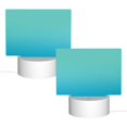 thumbnail image 2 of Cauagu Teal Turquoise for Rectangle Acrylic Night Light - Acrylic Modern Bedside Light with LED Light Lamp Base - Decorative Night Lamp for Restaurant Bar Cafe Shop, 2 of 9