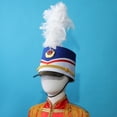 thumbnail image 4 of YONGHS Kids Marching Band Hat Drum Major Toy Soldier Cap Halloween Cosplay Costume Accessories Feather Type F-A One Size, 4 of 5