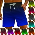 thumbnail image 2 of PUMISAS Casual Shorts For Men Drawstring Elastic And Adjustable Waistband Shorts Comfortable Loose Low Rise Shorts Gradient Color Summer Pants With Pockets, 2 of 9