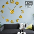 thumbnail image 3 of Halloween Art DIY Wall Clock Size Adjustable Pumpkin Ghost Sign Clock Watch Christmas Gift Bat Wall Stickers for Living Room(Black,47inch), 3 of 9