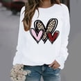 thumbnail image 1 of Styesk Chandails à Manches Longues pour Femmes, Imprimé de Cœur, Hauts de Sortie, T-Shirts Confortables et Doux à Col Rond, Chandail à Enfiler, Mode, Ample, Léger, Chandail en Molleton, Graphique de la Saint-Valentin, Hauts Décontractés, 1 of 3