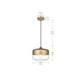 thumbnail image 3 of Living District Ashwell 10 Inch Pendant Clear Shade in Satin Gold, 3 of 10