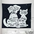 thumbnail image 1 of Dog Tapestry, Friends are Like Stars Words with Silhouette of Pets on a Space Themed Backdrop, Fabric Wall Hanging Decor for Bedroom Living Room Dorm, 5 Sizes, Indigo and White, by Ambesonne, 1 of 1