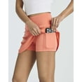 thumbnail image 3 of Real Essentials 4 Pack: Women's Ribbed Active Skort Pockets Skirt Running Tennis Golf Workout Sports (Available In Plus), 3 of 6