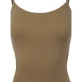 thumbnail image 3 of A2Y Women's Seamless Adjustable Basic Strap Camisole Mocha LXL, 3 of 5