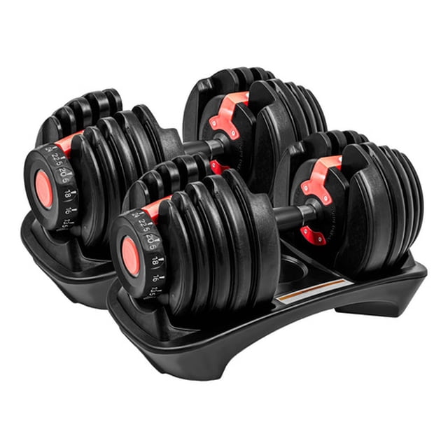 Set de 2 Mancuernas Ajustables Pesas Automaticas 2 A 24kg Centurfit Gym