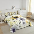 thumbnail image 3 of Watercolor Daisy Bedding Sets Chic Flower Floral Comforter Set Women, Watercolor Oil Painting Bedding Comforter Sets Ombre Gradient Duvet Insert, Mid Century Down Comforter, 3 of 6