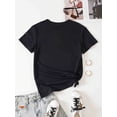 thumbnail image 2 of Succulent Print Crew Neck T-shirt, Casual Loose Short Sleeve Fashion Summer T-Shirts Tops, Women's Clothing, 2 of 5