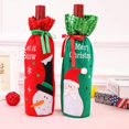 thumbnail image 5 of Funda navideña para botellas - 3 bolsas para botellas de vino, champán y cerveza con motivos navideños - Decoración para botellas de Papá Noel, muñeco de nieve, abeto y motivos navideños - Idea de re kaili Sencillez, 5 of 5