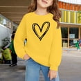 thumbnail image 2 of Heart Print Sweatshirt for Girls Cute Oversized Long Sleeve Sweaters Preppy Crewneck Tween Girls Trendy Clothes, 2 of 7
