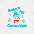 thumbnail image 4 of Inktastic Baby's 1st Chrismukkah with Cute Snowman and Snowflakes Boys or Girls Baby T-Shirt, 4 of 5