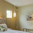 thumbnail image 3 of Kiven Plug in Pendant Light, Farmhouse Hanging Light Fixture with Remote and Art Glass Lampshade, E26 Socket Dimmable Pendant Lights for Bedroom Hallway Kitchen TB3232-C, 3 of 7