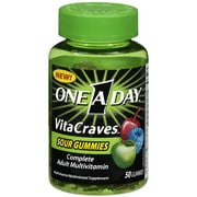 One A Day: Vita Craves Sour Gummies Complete Adult Multivitamin/Multimineral Supplement, 50 Ct