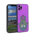 thumbnail image 1 of Compatible with iPhone 11 Pro Phone Case, Purple-Hand-of-Hamsa-2 Case Silicone Protective for Teen Girl Boy Case for iPhone 11 Pro, 1 of 1
