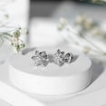 thumbnail image 4 of Rosec Jewels Snowflake Earrings for Women - Certified Moissanite Stud Earrings with Screw Back (D-VS1 Quality) - Ready to Gift, 925 Sterling Silver, 4 of 9