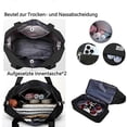 thumbnail image 4 of Bolsa deportiva grande para hombres y mujeres, bolsa de viaje plegable, bolsas deportivas impermeables con compartimento para ropa mojada y compartimento para zapatos, bolso de hombro ligero para G, 4 of 5