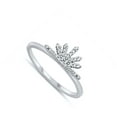 thumbnail image 4 of White Cubic Zirconia Deco Style Burst Ring .925 Sterling Silver Band Jewelry Female Male Size 5, 4 of 4