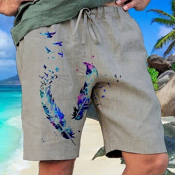 Pantalones de playa elásticos de cuatro lados para hombre, de verano, comercio exterior europeo y americano, de secado rápido Fivean unisex