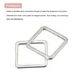 thumbnail image 4 of Square Beading Hoop Link Geometric Hollow Open Bezel Linking Ring 0.4"x0.4" Silver Tone for Jewelry Making 50pcs, 4 of 6