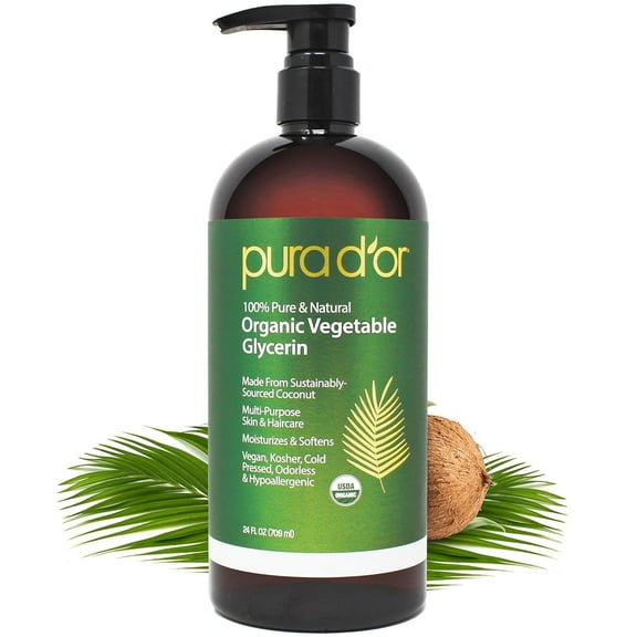 PURA D'OR ORGANIC Vegetable Glycerin, 24 Fl Oz