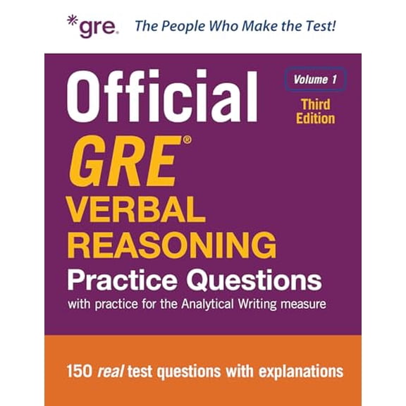 Pre-Owned Official GRE Verbal Reasoning Practice Questions, Third Edition, Volume 1 (Hardcover) 1266323023 9781266323027