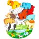 thumbnail image 1 of 13 Uds. Bloques de construcción apilables de animales, juguetes apilables de madera, juego de equilibrio, juguetes Montessori para niños pequeños, niñas y niños, 1 of 5