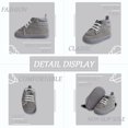 thumbnail image 5 of Baby Boy Girl Soft Sole Canvas Sneakers Sparkle High Top Lace Up Infant Unisex Ankle Shoes Booties Toddler Newborn Prewalker First Baby Walking Crib Shoes, 5 of 6