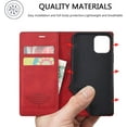 thumbnail image 3 of Wallet Phone Case for iPhone 13 6.1 inch, Vintage Classic Matte Leather Wallet Case Flip Notebook Style Cover with Magnetic Closure Kickstand Card Slots - Red, 3 of 14