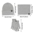 thumbnail image 3 of for Women Men Gifts Winter Set Soft Casual Neck Scarf Touch Screen Gloves Beanie Hat Scarf Gloves Knit Winter Hat YELLOW, 3 of 8