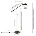 thumbnail image 5 of Maklaine Contemporary 61 " Metal Tilting Floor Lamp in Brushed Bronze, 5 of 13