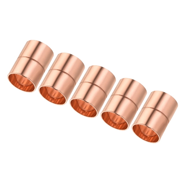 Uxcell Raccord Droit en Cuivre Raccords de Soudage pour Climatiseur CVC 5 Pcs 5/8 Pouces