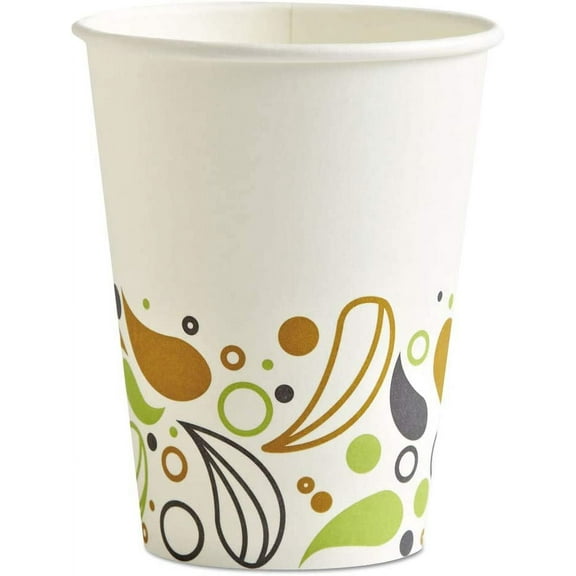 Boardwalk BWKDEER12HCUP 12 oz. Deerfield Printed Paper Hot Cups (50 Cups/Sleeve, 20 Sleeves/Carton)