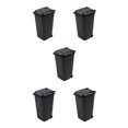 thumbnail image 3 of Transemion Plastic Waste Bins With Lid - Durable And Practical Suitable For All Ages Small And Exquisite black 5Set, 3 of 6