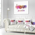 thumbnail image 3 of Designart Jersey City Skyline - Cityscape Throw Pillow - 18x18, 3 of 5