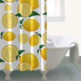 thumbnail image 4 of Yellow Lemon Fruit Slices White Pattern Shower Curtain 36"x72" ,Bathroom Decorative Shower Curtains Set with 12 Hooks,Modern Waterproof Washable Shower Curtain, 4 of 6