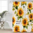 thumbnail image 6 of Shower Curtains Sunflower Bath Curtain Vintage Flower Waterproof Bathroom Shower Curtain Set with Hooks Decoration 36 x 72 Inches, 6 of 7